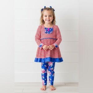 Red & Blue Boutique Outfit, girl's, kids, set